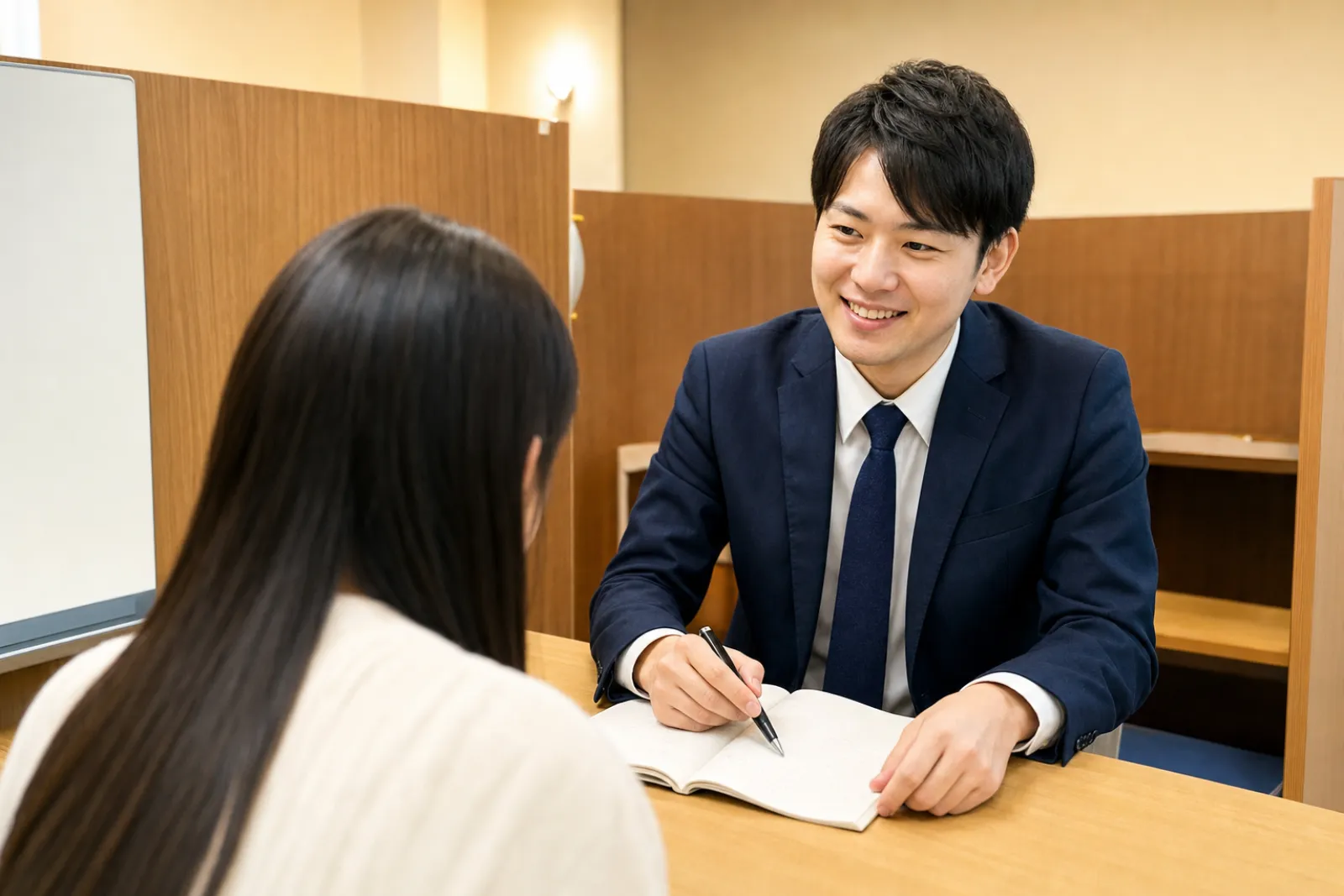 講師が生徒の質問に応じる個別指導