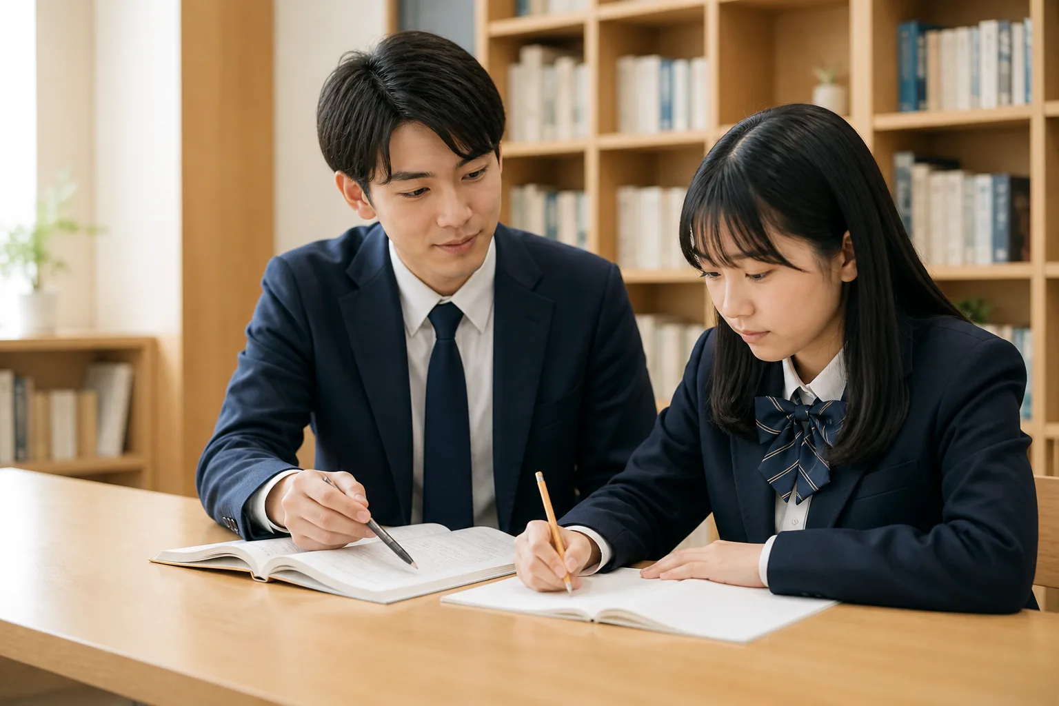 生徒に向き合う個別指導の講師